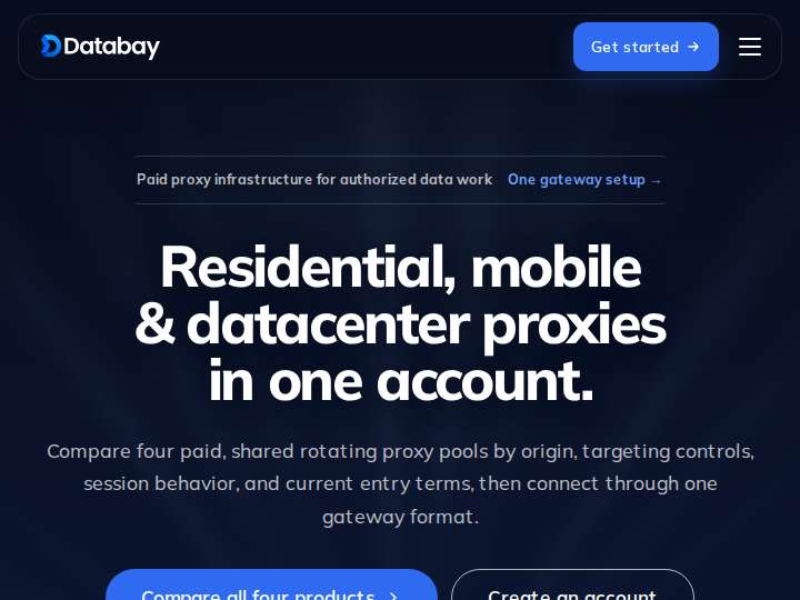 Databay Referral website preview