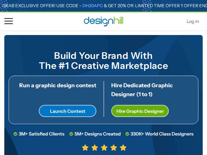 Designhill website preview