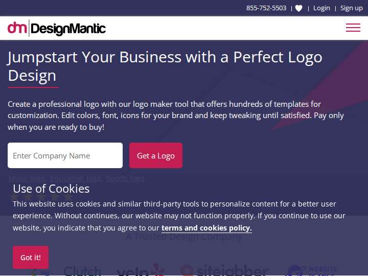 DesignMantic website preview