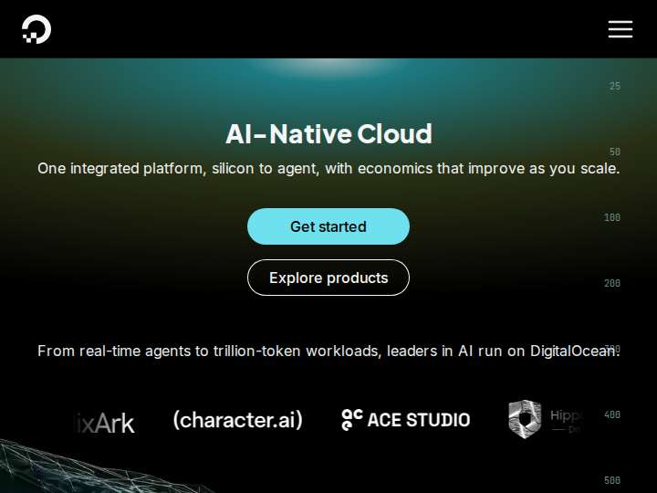DigitalOcean website preview