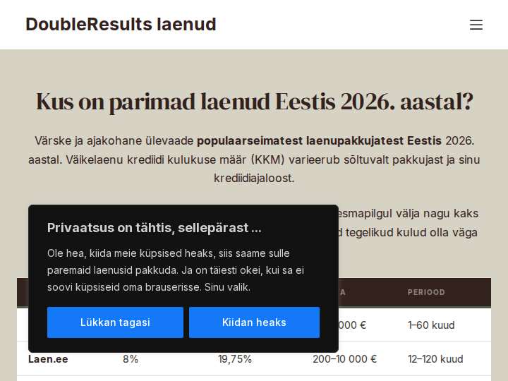 DoubleResults website preview