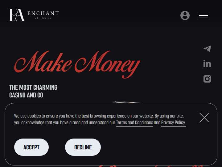 Enchant Affiliates website preview