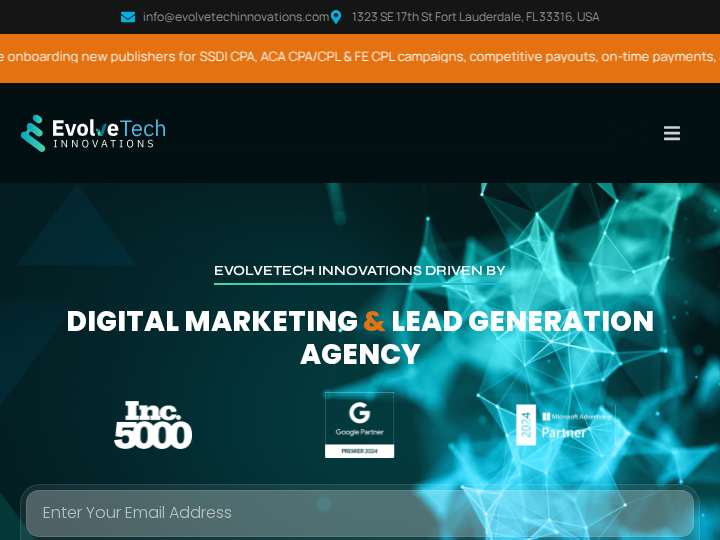 EvolveTech Innovations website preview