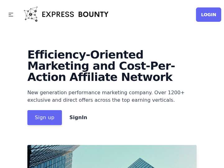 Express Bounty website preview