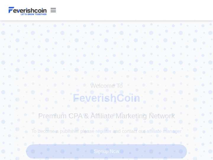 Feverishcoin website preview