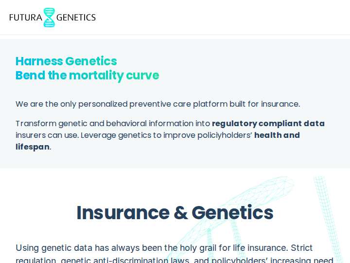 Futura Genetics Affiliate Program website preview