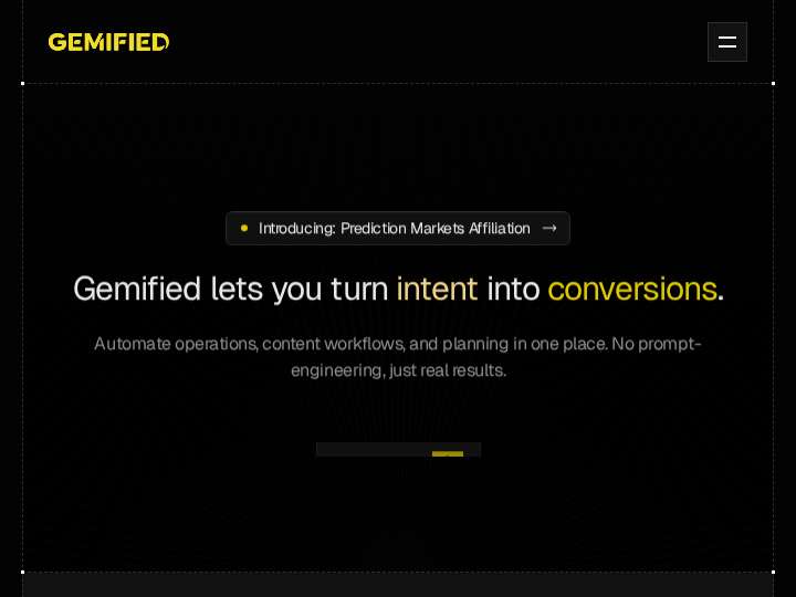 Gemified website preview