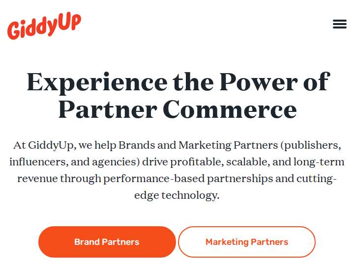 GiddyUp website preview