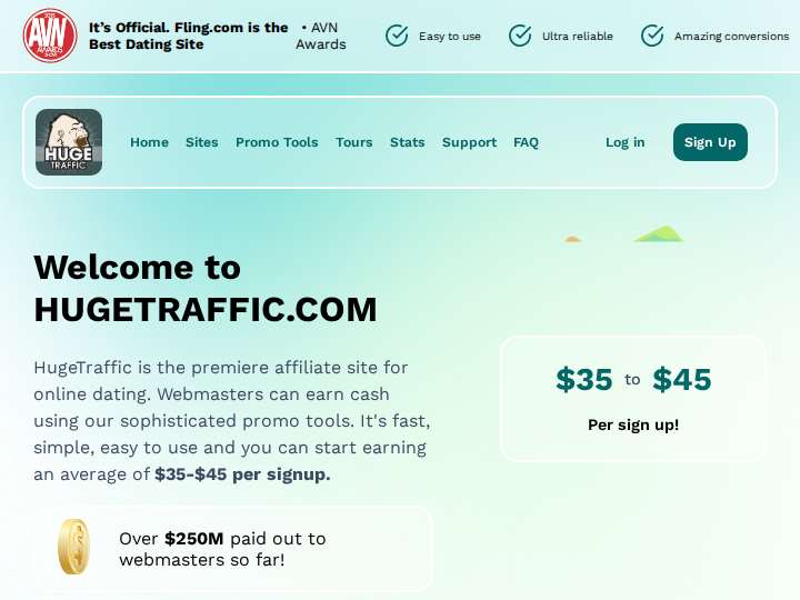 HugeTraffic website preview