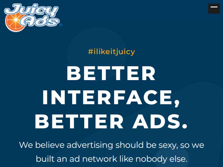 JuicyAds website preview