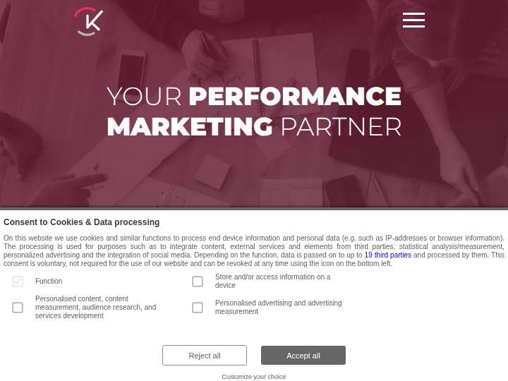 Kwanko website preview
