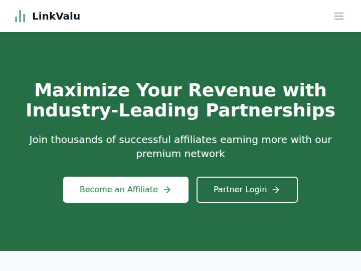 LinkValu website preview