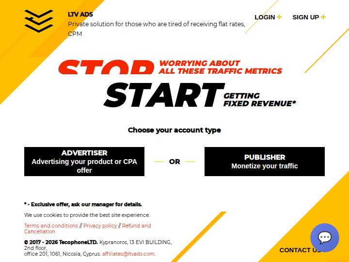LTV Ads website preview