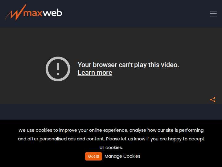 MaxWeb website preview