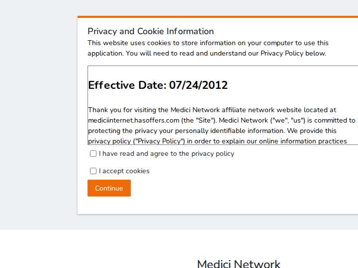 Medici Internet website preview