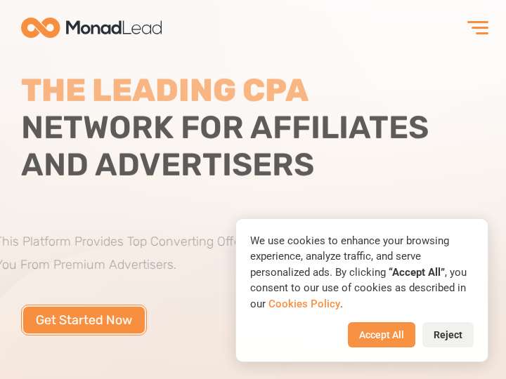 MonadLead website preview