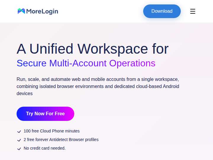 MoreLogin Affiliate Program website preview