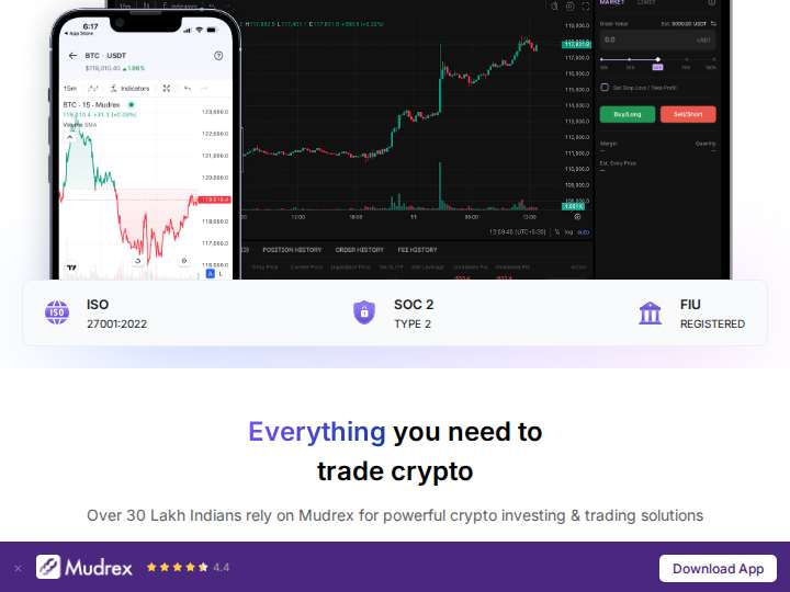 Mudrex Affiliate Program website preview