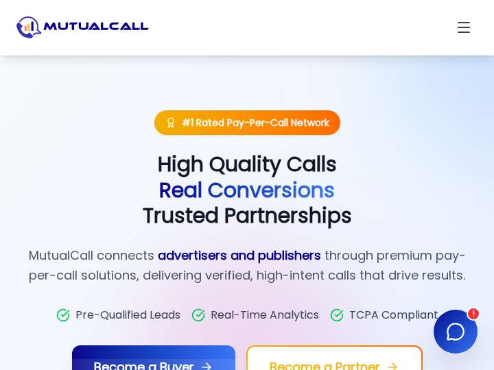 MutualCall website preview