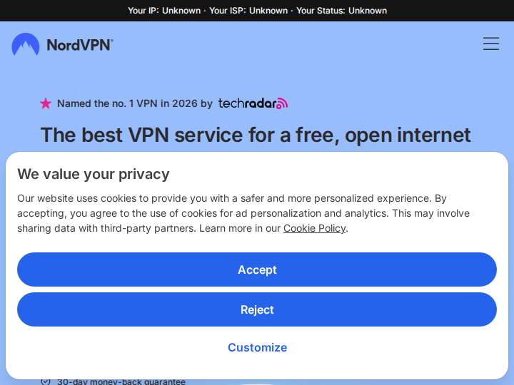 NordVPN Affiliate Program website preview