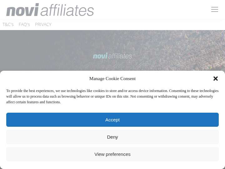 Novi Affiliates website preview