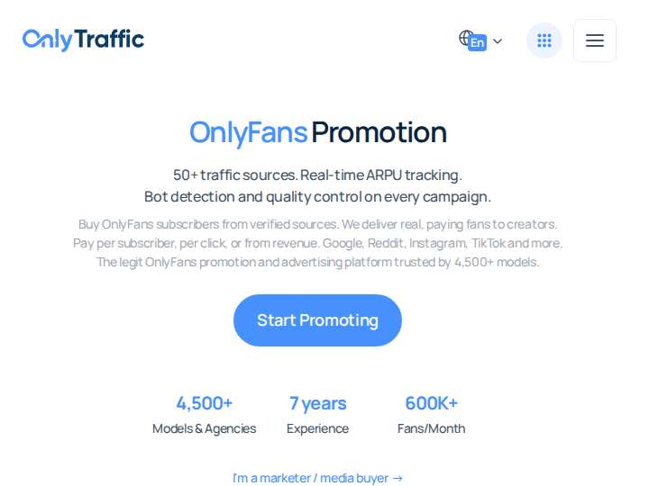 OnlyTraffic website preview
