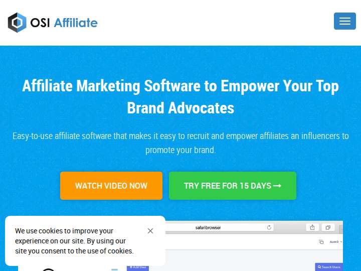 OSI Affiliate Software website preview