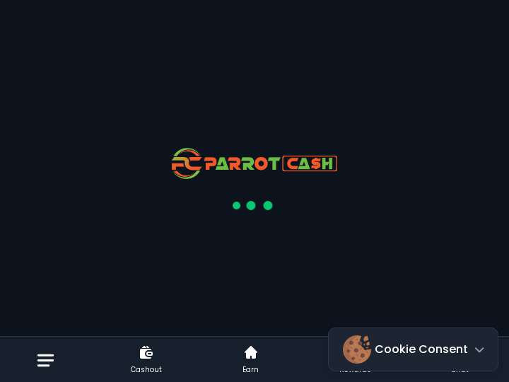 Parrot Cash website preview