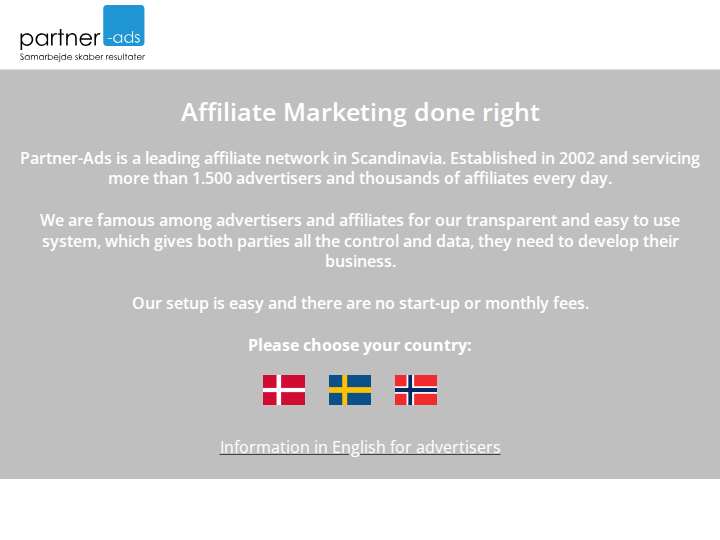 Partner-ads website preview