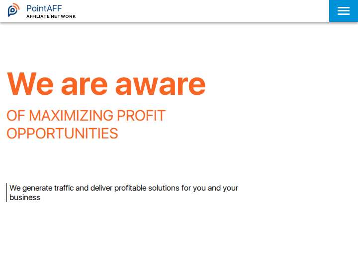 PointAFF website preview
