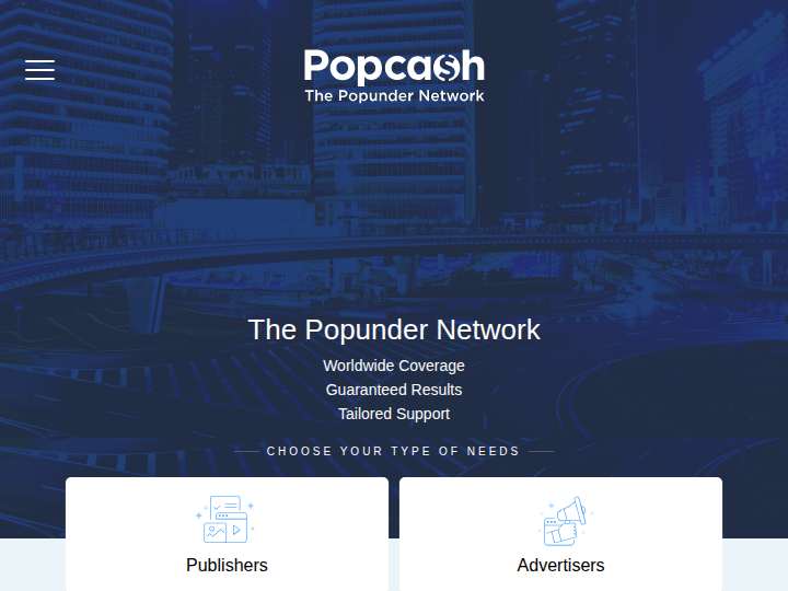 PopCash website preview