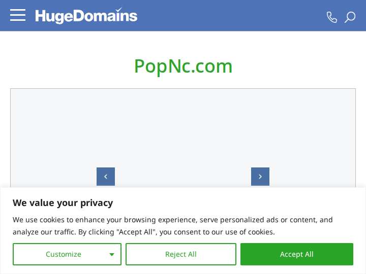 Popnc.com website preview