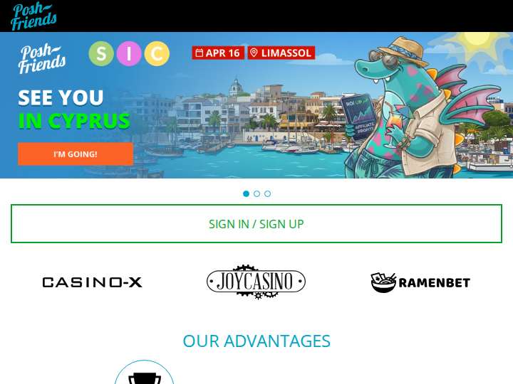 PoshFriends website preview