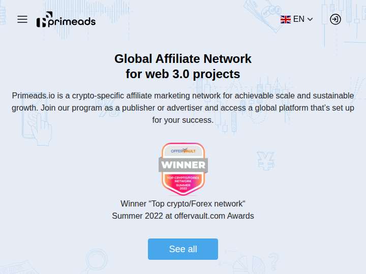Primeads.io website preview