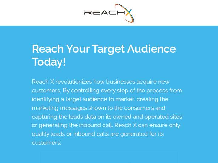 Reach X website preview