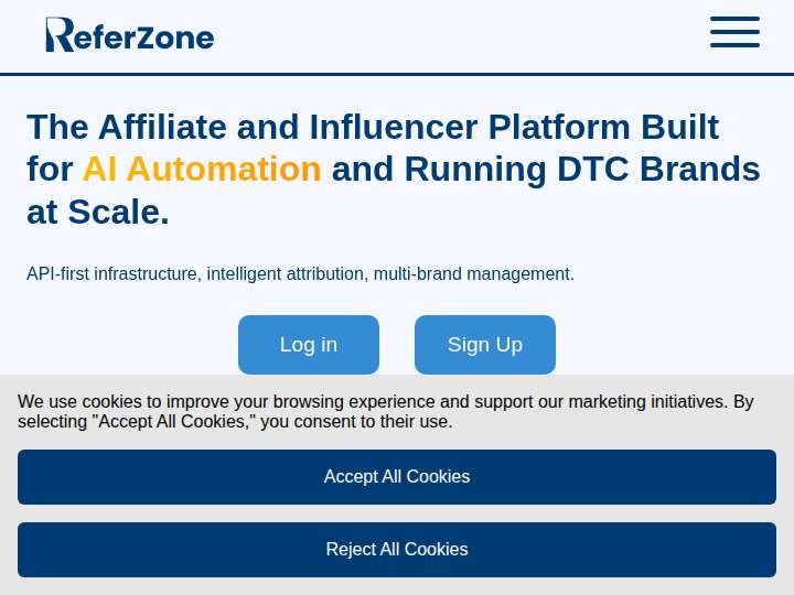 ReferZone website preview