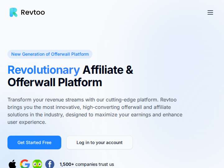Revtoo website preview