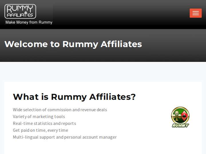 Rummy Affiliates website preview