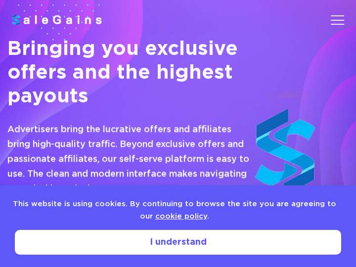 SaleGains website preview