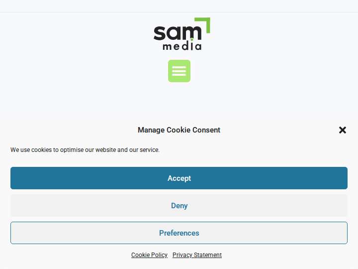 Sam Media website preview
