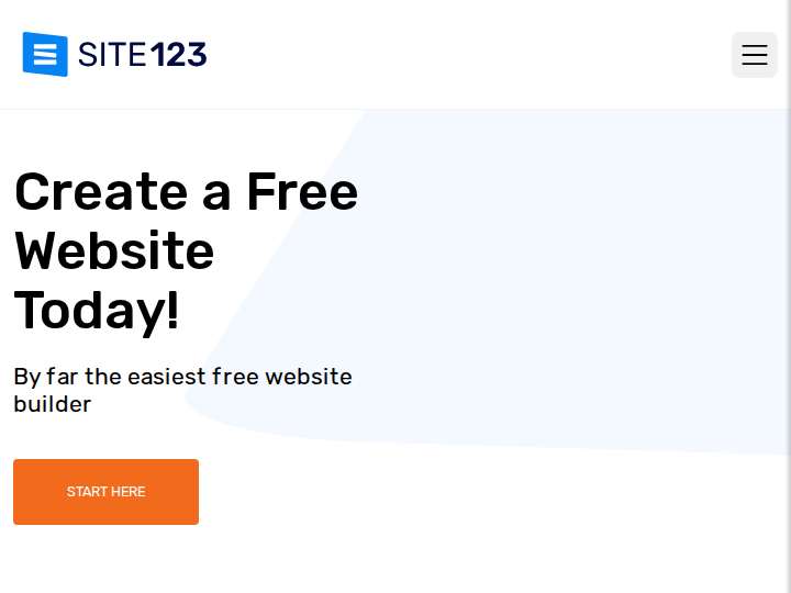 SITE123 website preview