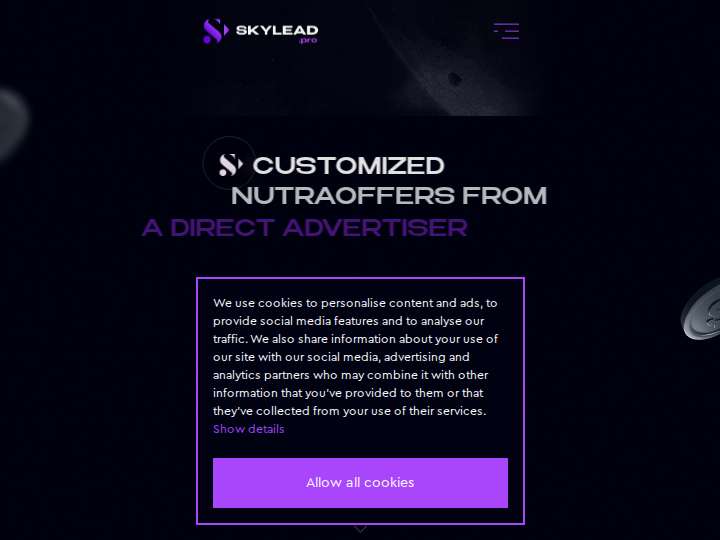 SkyLead website preview