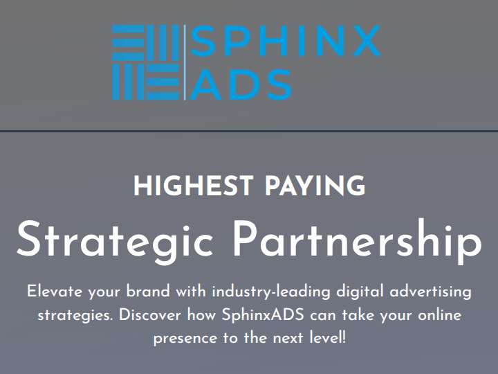 SphinxAds website preview