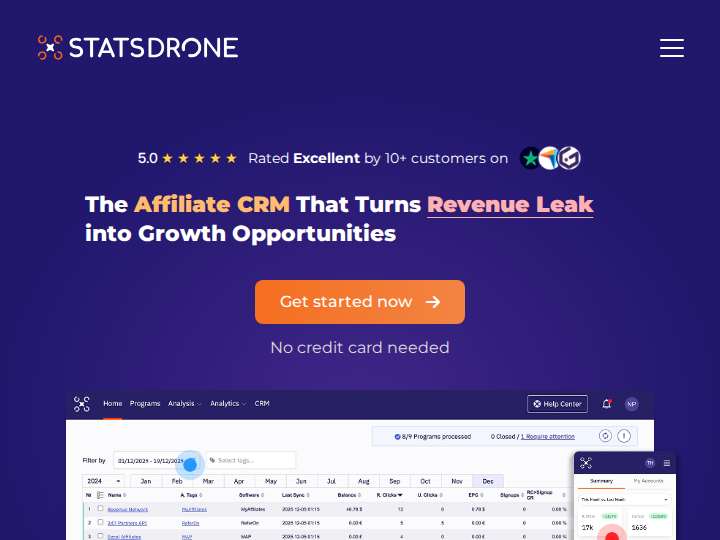 StatsDrone Partners website preview