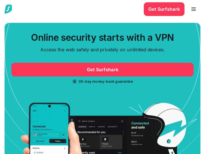 Surfshark Affiliate Program website preview