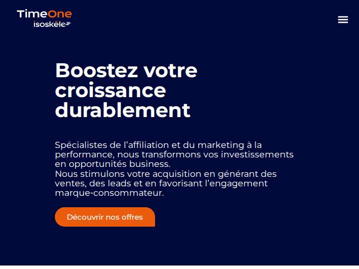 TimeOne Performance website preview