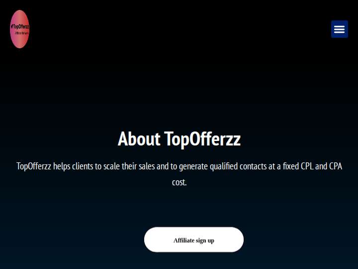 TopOfferzz website preview