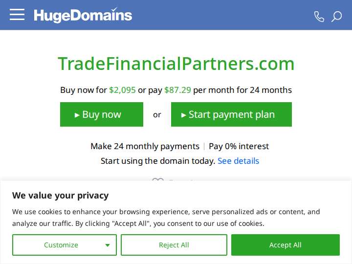 Trade Financial Partners website preview