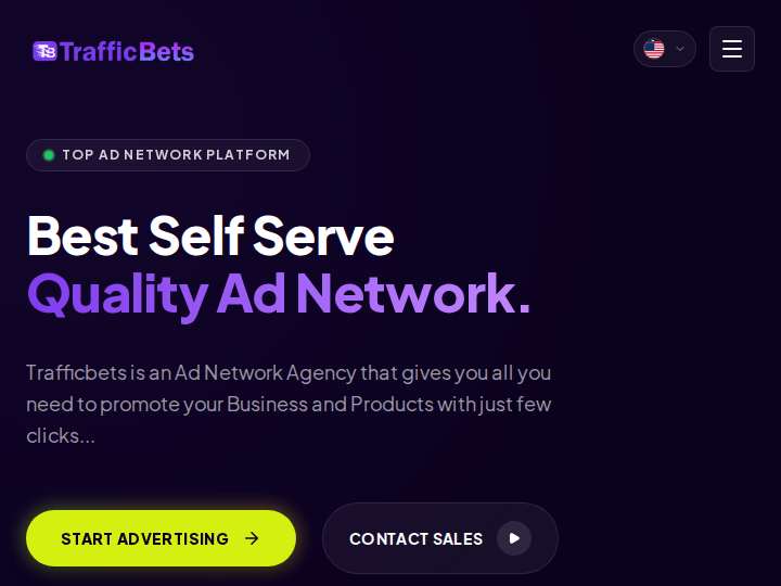 Trafficbets website preview