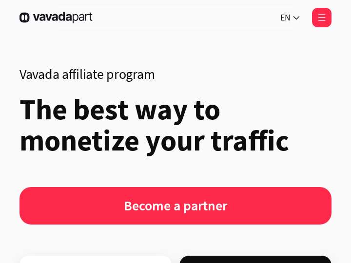 Vavada Affiliates website preview